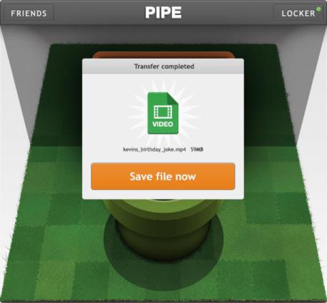 File transfer app Pipe Facebook