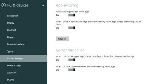Hot corners Hot corners windows 8.1