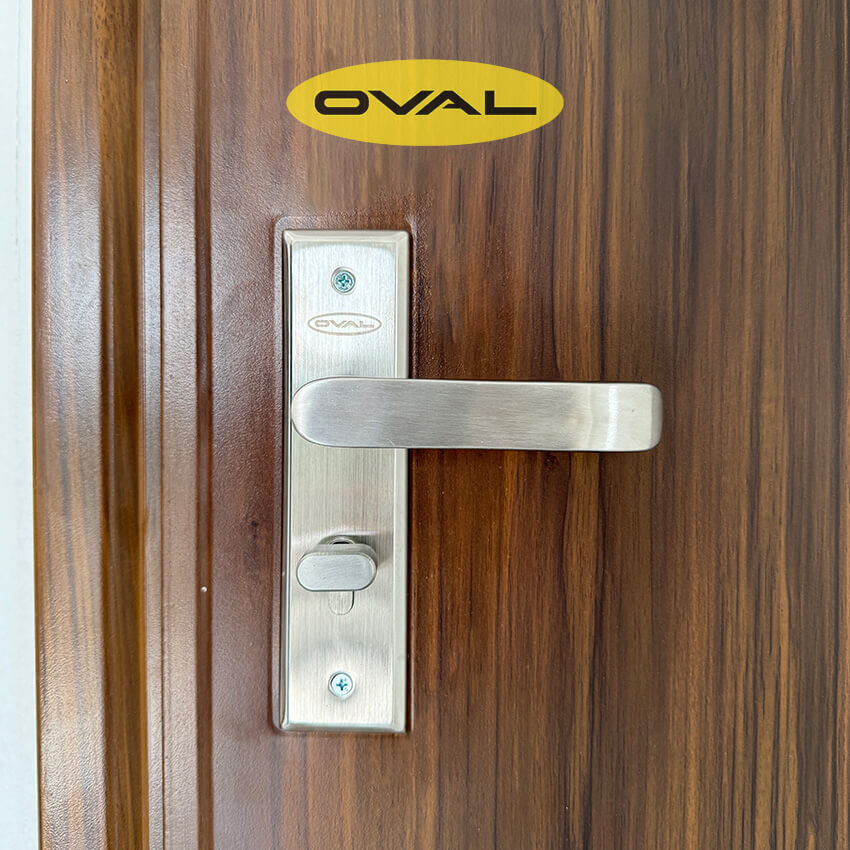 Khóa tay gạt inox cho cửa thép
