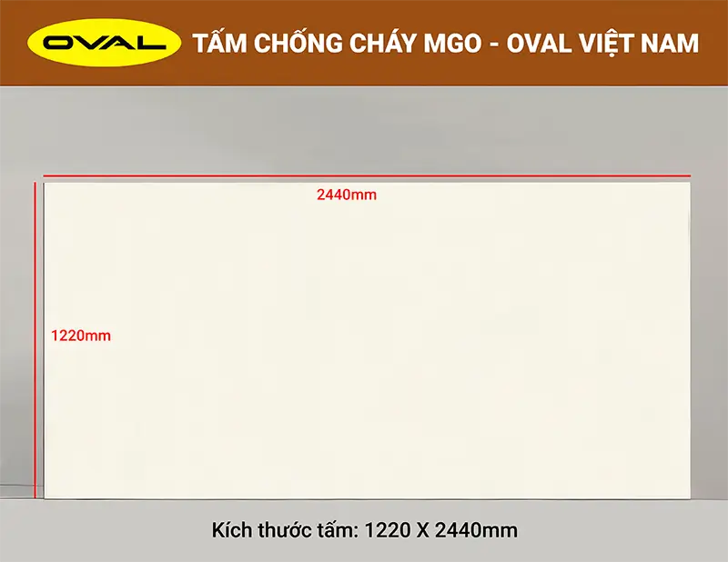 kích thước tiêu chuẩn tấm chống cháy MGO kích thước tiêu chuẩn tấm chống cháy MGO