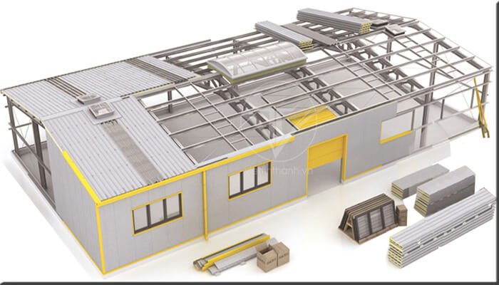 Ghép dụng tấm sandwich Panel