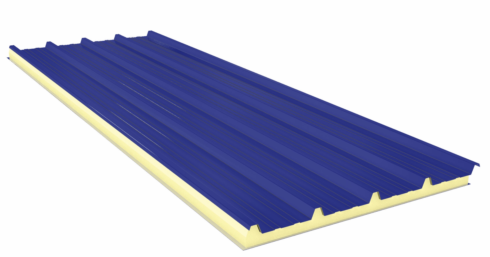 Tấm lợp 3 lớp PU cách nhiệt cán 06 sóng tôn dày 0.45mm