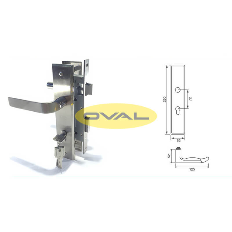 Khóa cửa tay gạt Inox MZ16-304C
